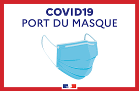 Covid 19 Port du masque obligatoire dans les com. littorales et les com. de 5 000 hab. 1er aout large